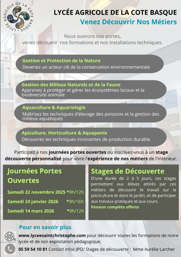 Portes ouvertes LPA Côte basque